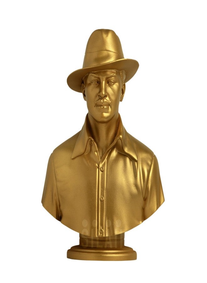 SILAII Bhagat Singh Bust Sculpture (Gold, 5 Inch) - Image 1